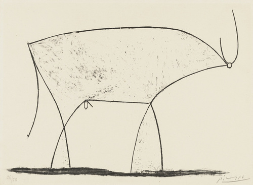 Bull (plate XI), 1946 by Pablo Picasso